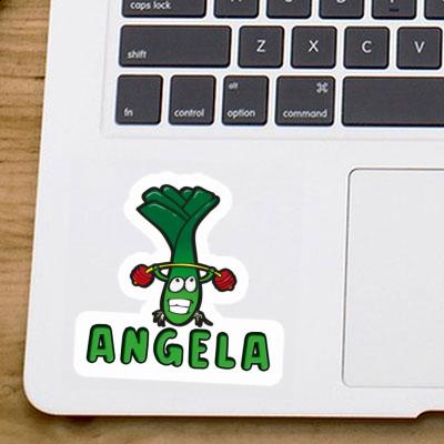 Angela Sticker Weightlifter Laptop Image