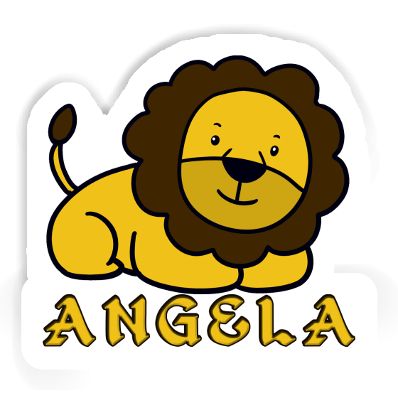 Aufkleber Löwe Angela Notebook Image