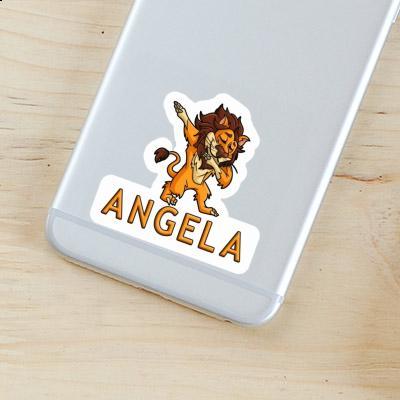 Angela Autocollant Lion Laptop Image