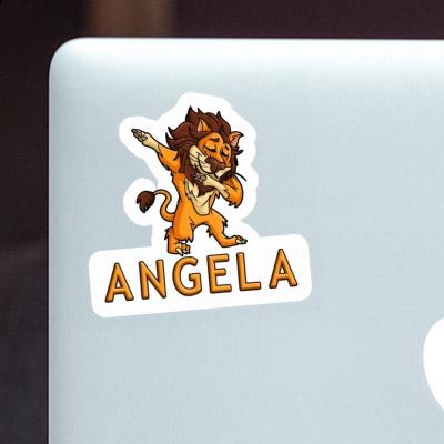 Löwe Aufkleber Angela Laptop Image
