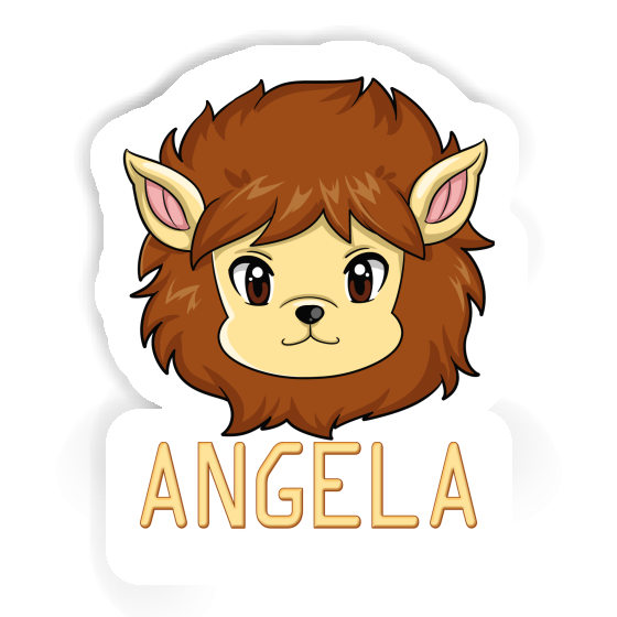 Tête de lion Autocollant Angela Laptop Image