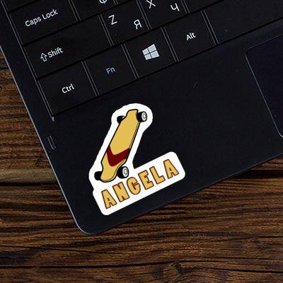 Angela Sticker Skateboard Laptop Image