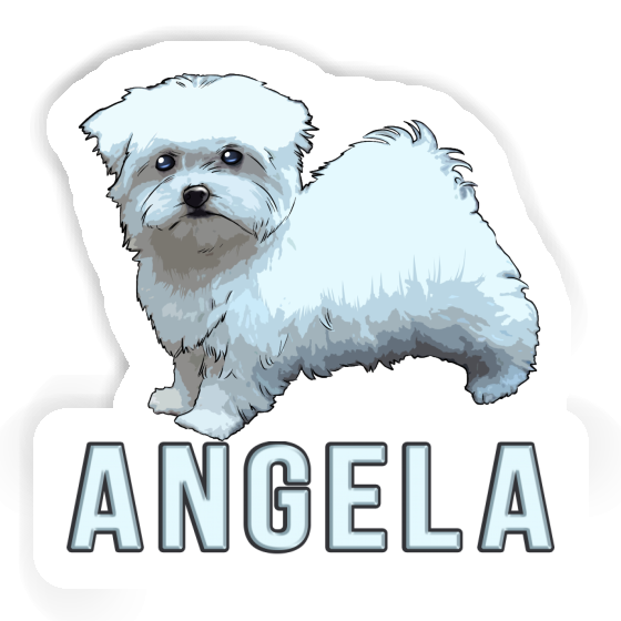Aufkleber Malteserhund Angela Laptop Image