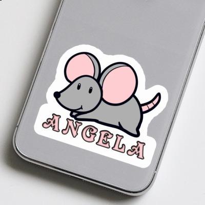 Maus Aufkleber Angela Laptop Image
