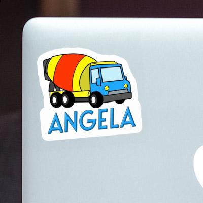 Camion malaxeur Autocollant Angela Notebook Image