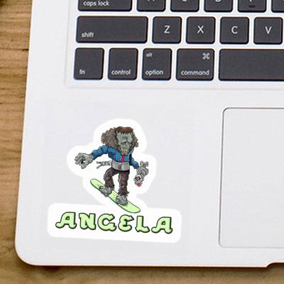 Snowboarder Sticker Angela Laptop Image