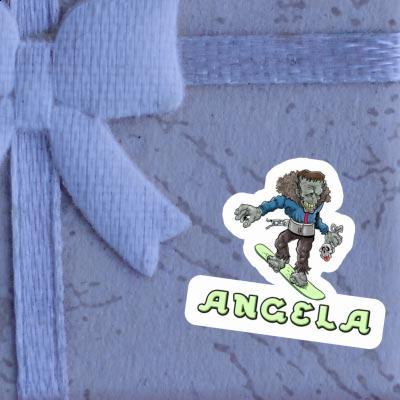 Snowboarder Sticker Angela Image