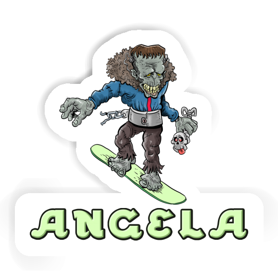 Snowboarder Sticker Angela Notebook Image