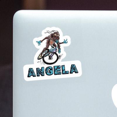 Angela Sticker Mountainbiker Laptop Image