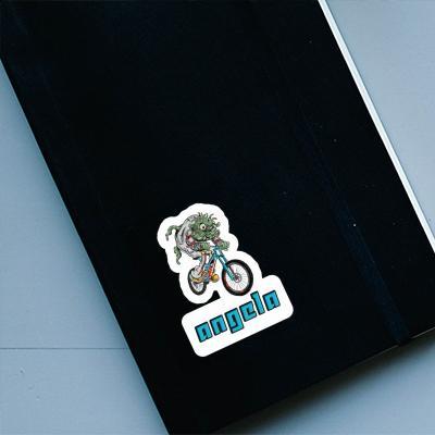 Downhill-Biker Sticker Angela Notebook Image