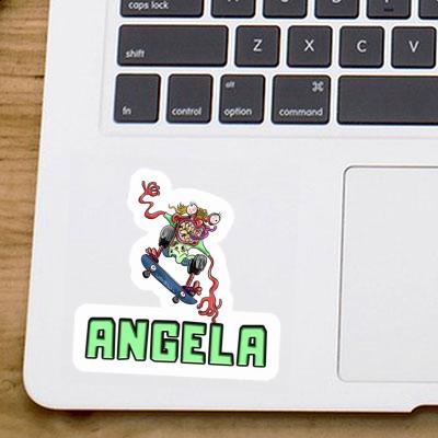 Skater Sticker Angela Laptop Image