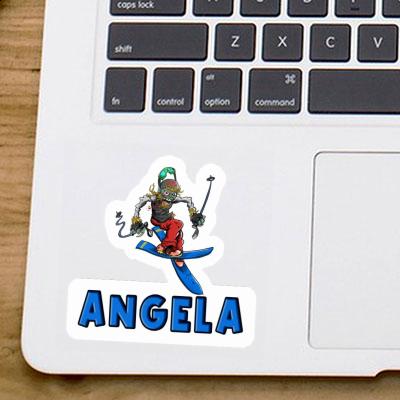 Angela Autocollant Skieur Laptop Image