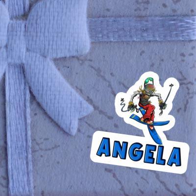Angela Autocollant Skieur Notebook Image