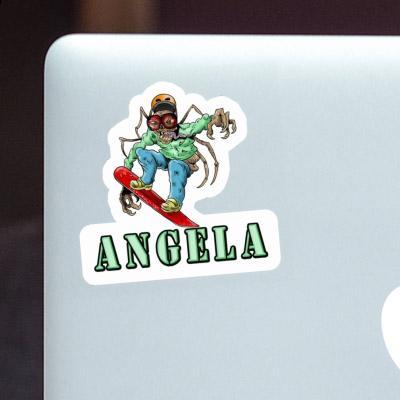Angela Autocollant Snowboardeur Notebook Image