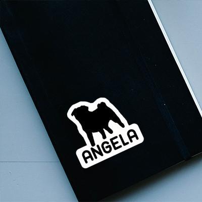 Angela Sticker Pug Notebook Image