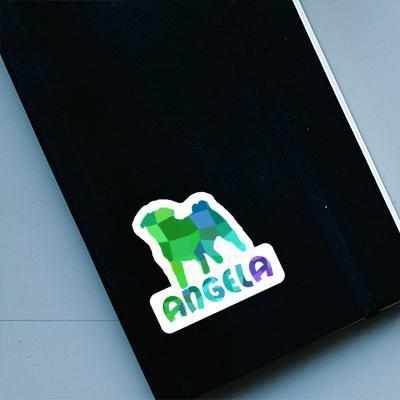 Sticker Pug Angela Laptop Image