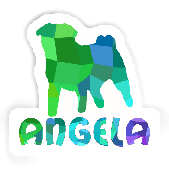 Sticker Pug Angela Laptop Image