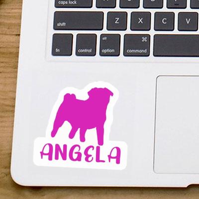 Sticker Angela Pug Laptop Image