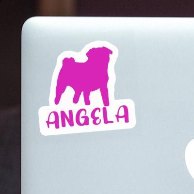 Sticker Angela Pug Laptop Image