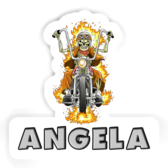 Angela Sticker Motorcycle Rider Notebook Image