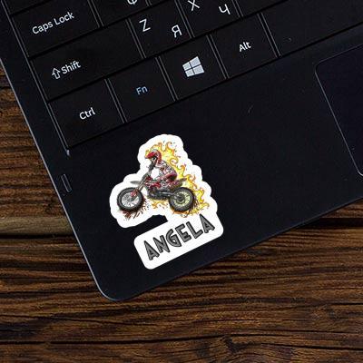 Motocrossfahrer Sticker Angela Laptop Image