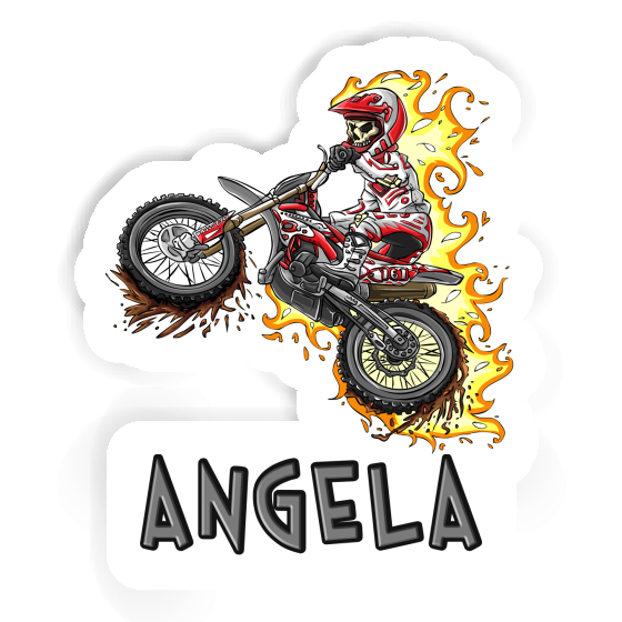 Motocrossfahrer Sticker Angela Laptop Image
