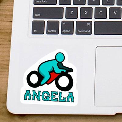 Sticker Motorbike Driver Angela Notebook Image