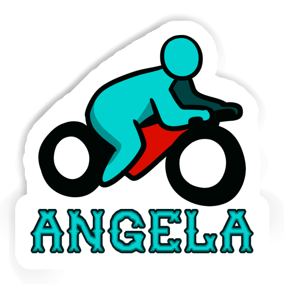 Sticker Angela Motorradfahrer Laptop Image