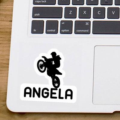 Angela Sticker Motocross Rider Notebook Image