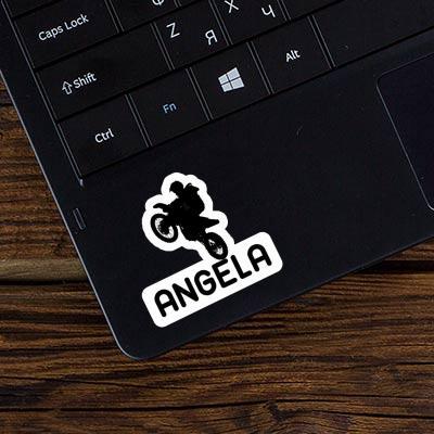 Motocross-Fahrer Aufkleber Angela Laptop Image