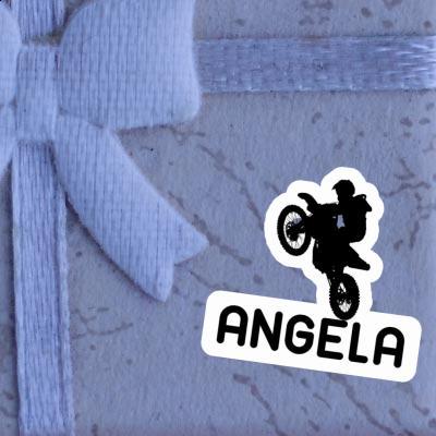 Angela Sticker Motocross Rider Laptop Image