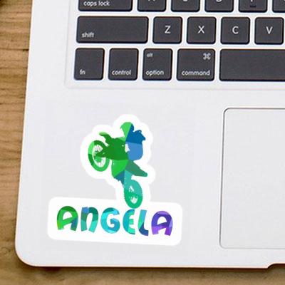 Angela Sticker Motocross-Fahrer Notebook Image