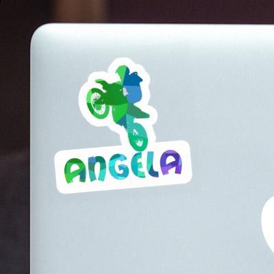 Angela Sticker Motocross-Fahrer Laptop Image