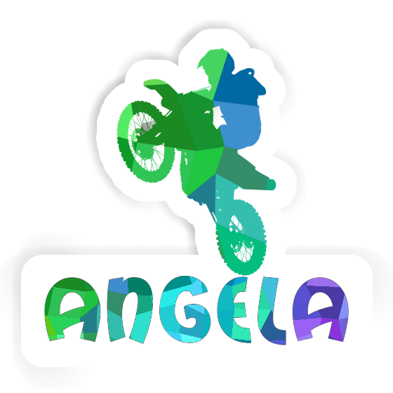 Angela Autocollant Motocrossiste Notebook Image