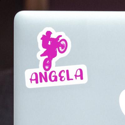 Motocrossiste Autocollant Angela Laptop Image