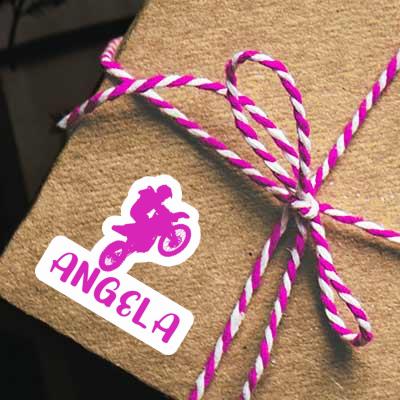 Sticker Motocross-Fahrer Angela Gift package Image