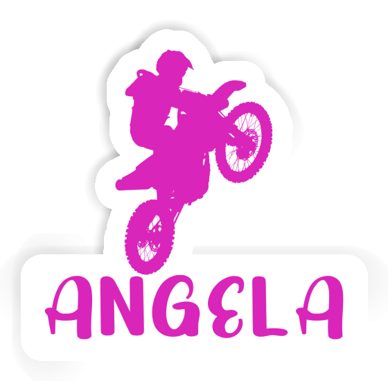 Sticker Motocross-Fahrer Angela Laptop Image