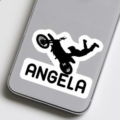 Motocross Rider Sticker Angela Notebook Image