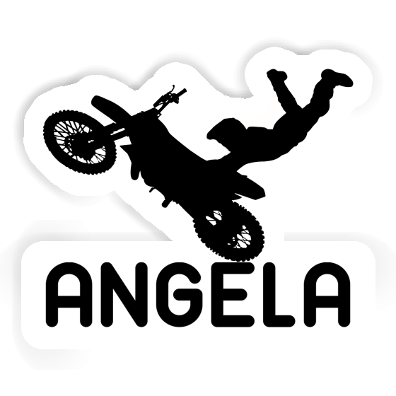 Motocross Rider Sticker Angela Notebook Image