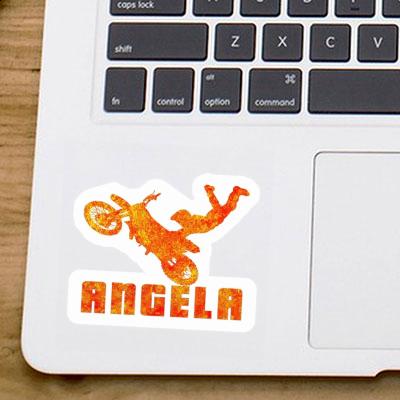 Sticker Motocross Rider Angela Laptop Image