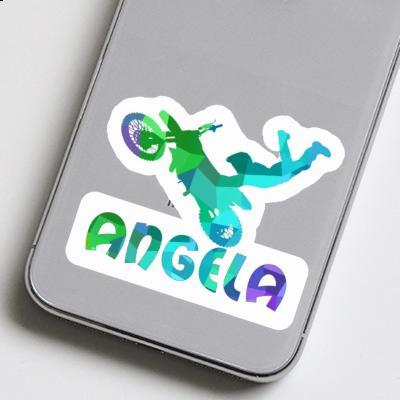 Sticker Angela Motocross Rider Notebook Image