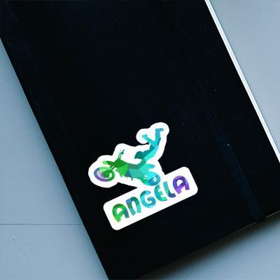 Sticker Angela Motocross Rider Laptop Image
