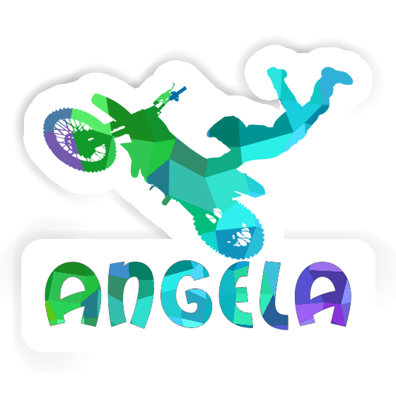 Sticker Angela Motocross Rider Laptop Image