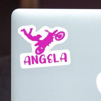 Motocross Jumper Sticker Angela Laptop Image