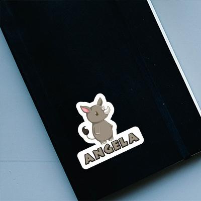Aufkleber Rhinozeros Angela Notebook Image