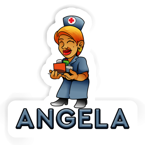 Aufkleber Pflegefachfrau Angela Laptop Image