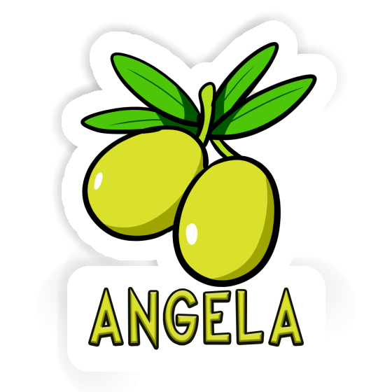 Olive Aufkleber Angela Laptop Image