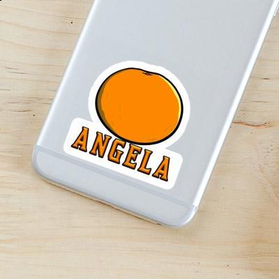 Angela Sticker Orange Notebook Image