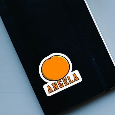 Angela Sticker Orange Notebook Image