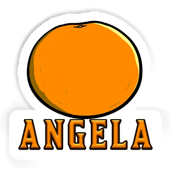 Orange Sticker Angela Notebook Image